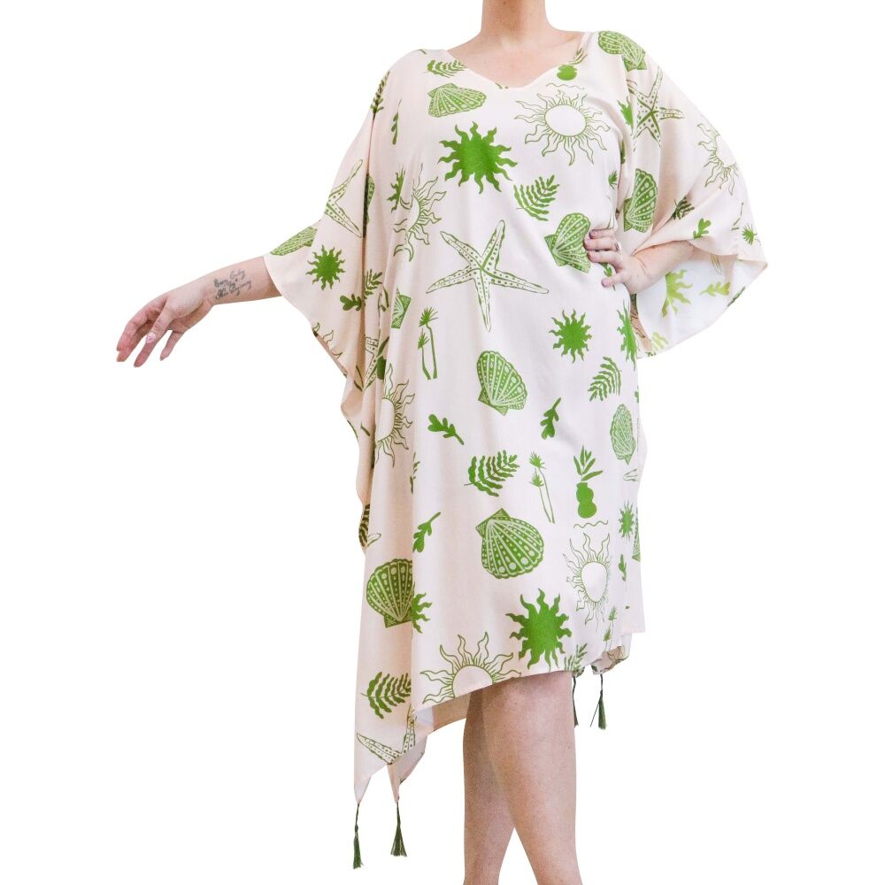 LVD Women's/Ladies Vacation Kaftan Beach Cover Up Robe Polyester One Size