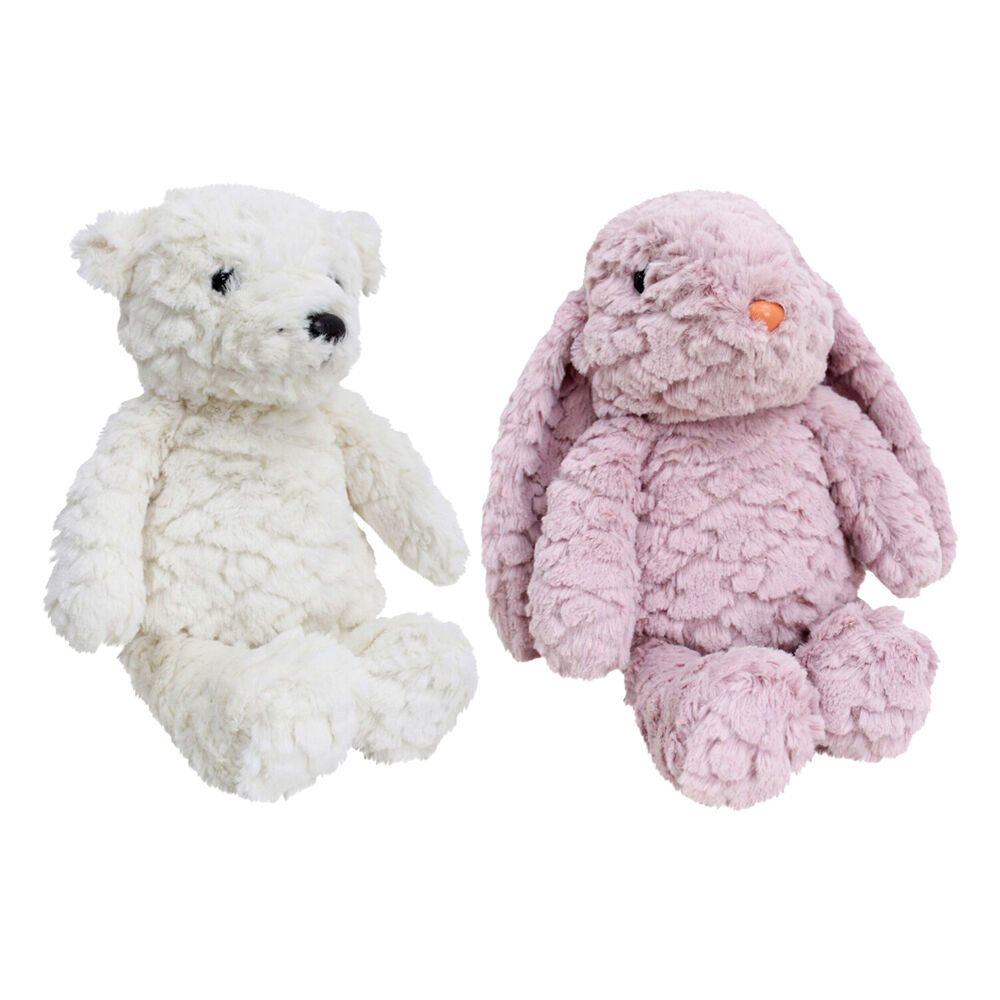 LVD Cream Edmond Bear/Lavender Ella Bunny Kids Plush Toy Combo Set 22/32cm