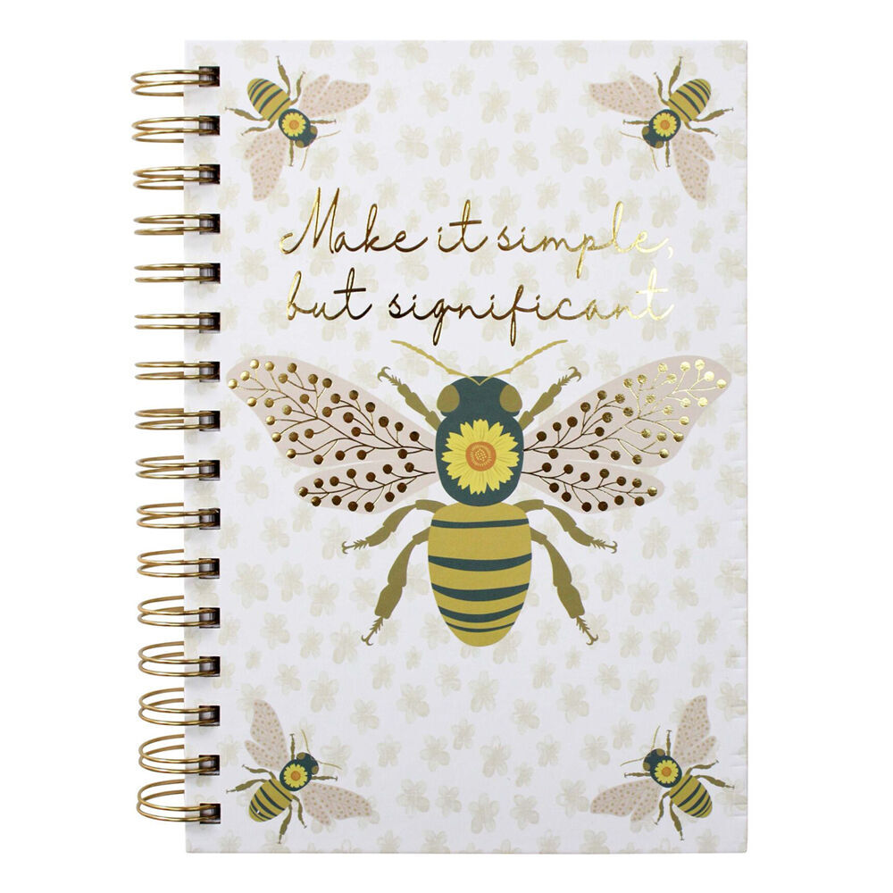 6PK LVD Bee Significance A5 Notebook Writing Stationery 15.5x21cm