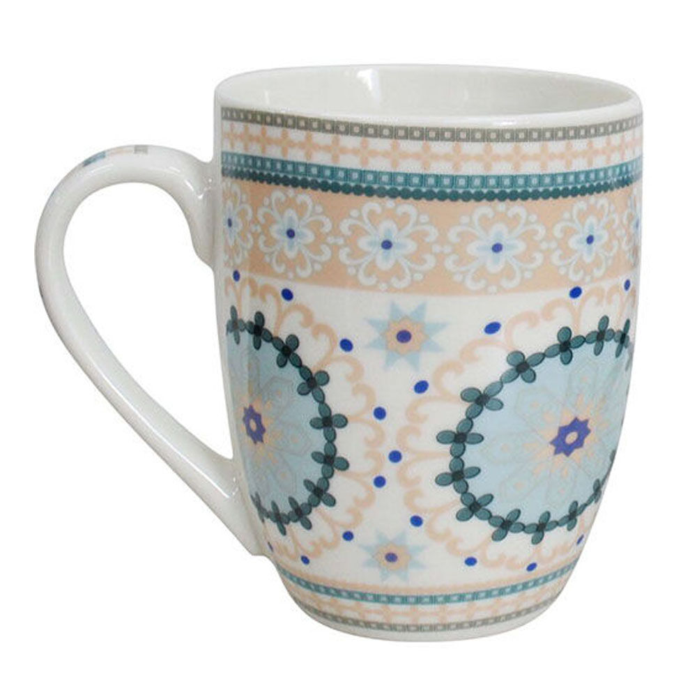 12PK Lavida Ceramic Mugs Moroque 10.5x8.5cm - Assorted