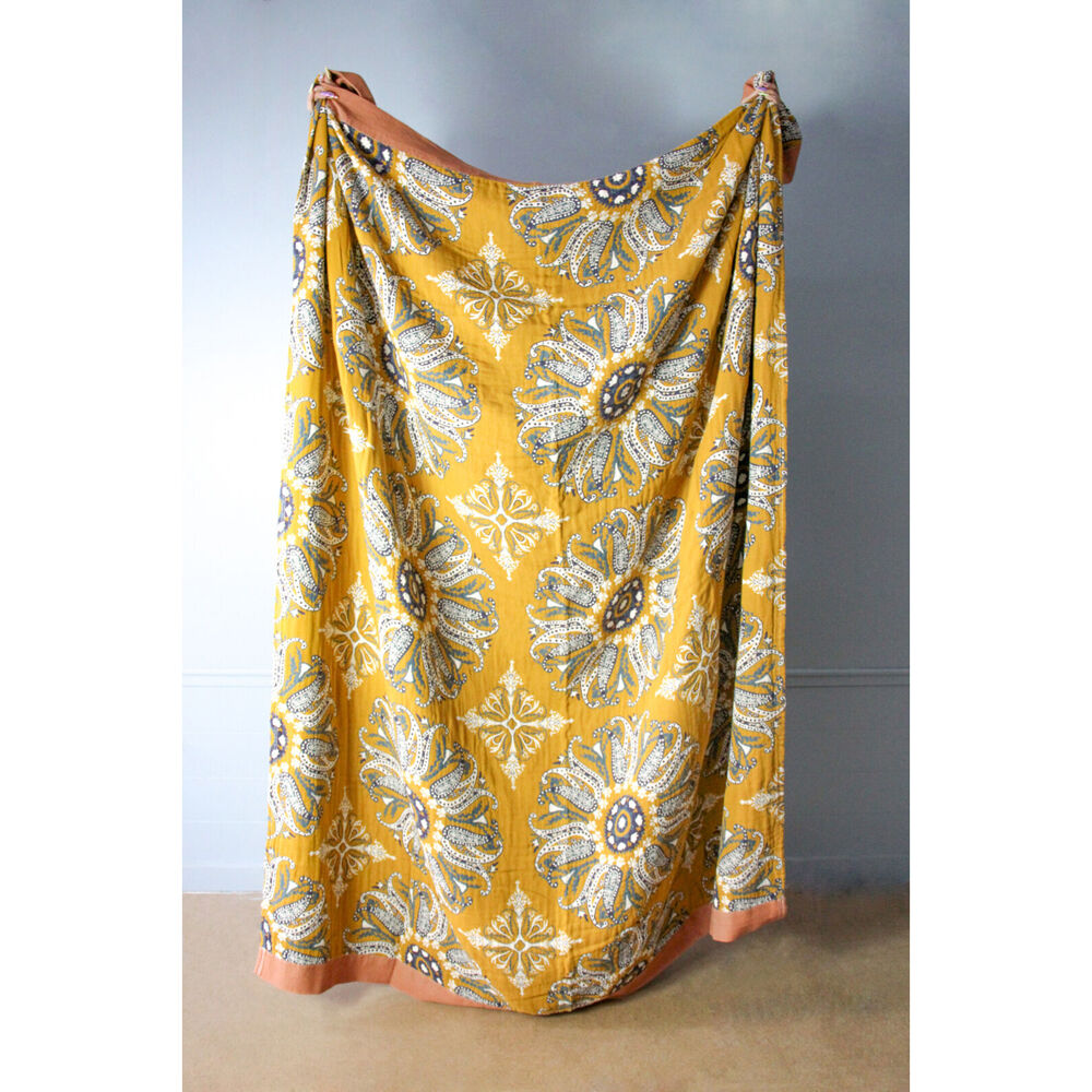 LVD 100% Cotton Bohemian Print Throw Decor Blanket 230x200cm Bonnie