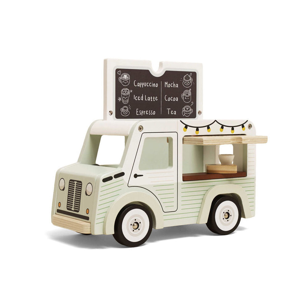 Le Toy Van Wooden Mobile Cafe Kids Set w/ Menu/Mug/Crossiant/Tray 3y+ Green