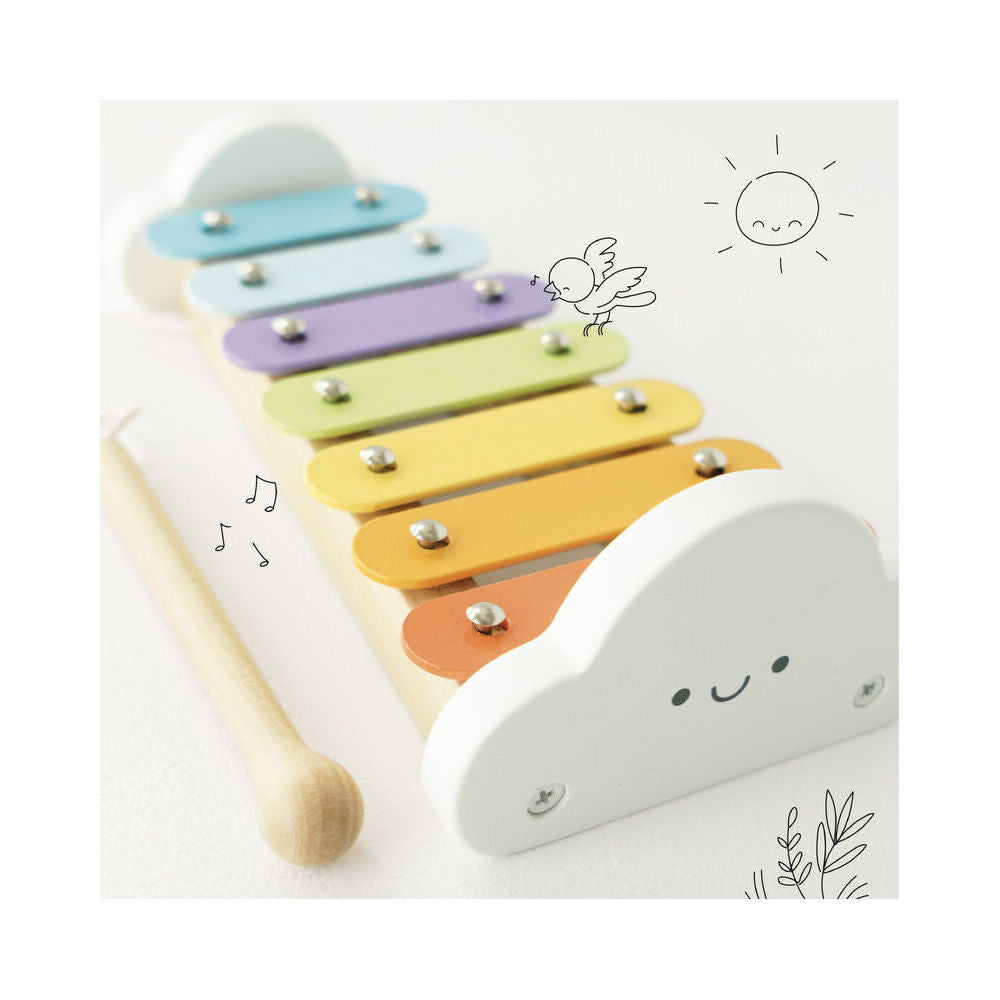Le Toy Van Wooden Petilou Xylophone Musical Instrument 22cm Kids 18m+