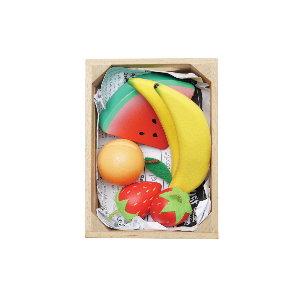 Le Toy Van Honeybake Smoothie Fruit in Crate REVAMP 2024 Wooden Toy 2y+