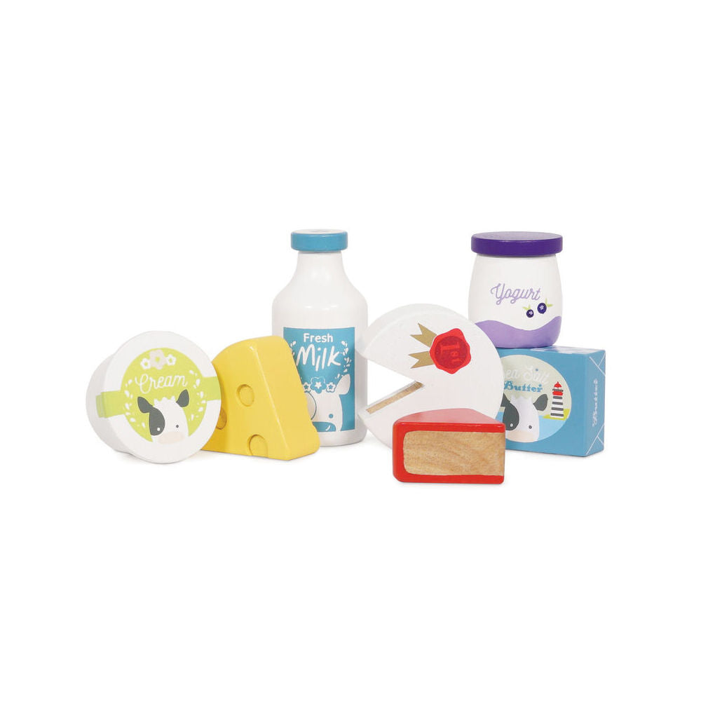 Le Toy Van Honeybake Cheese & Dairy Crate Wooden Toy 2y+