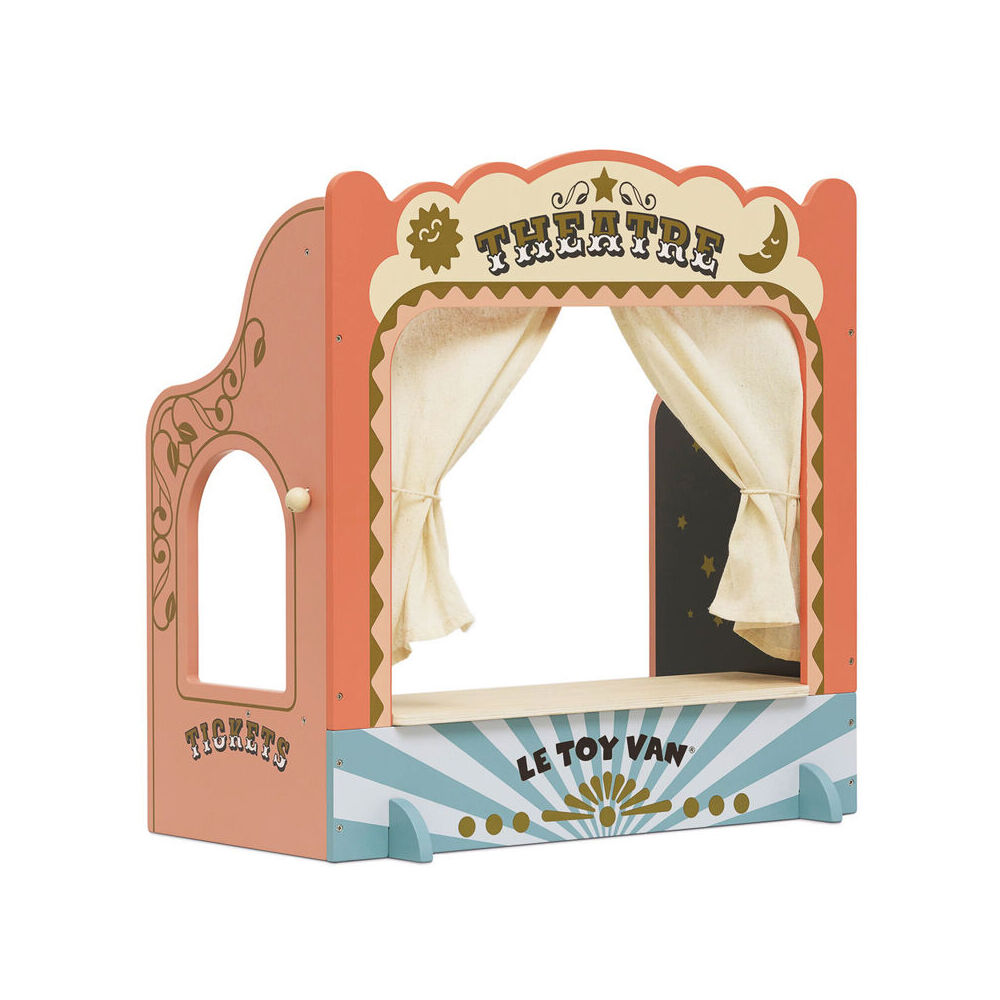 Le Toy Van Tabletop Puppet Wooden Theatre 57x55cm Kids 3y+