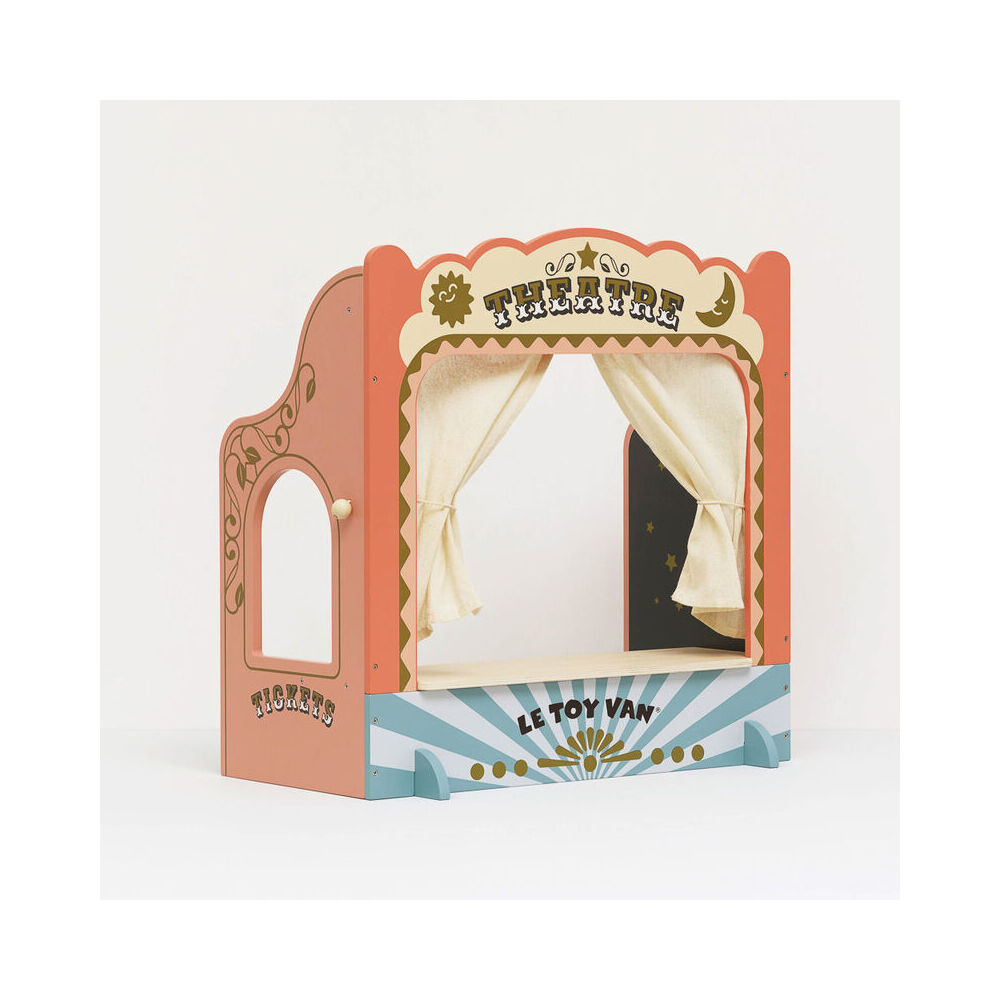 Le Toy Van Tabletop Puppet Wooden Theatre 57x55cm Kids 3y+
