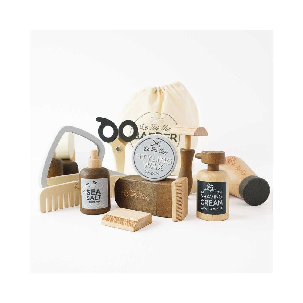 10pc Le Toy Van Wooden Hairdresser & Barber Kit Pretend Play Kids 3y+