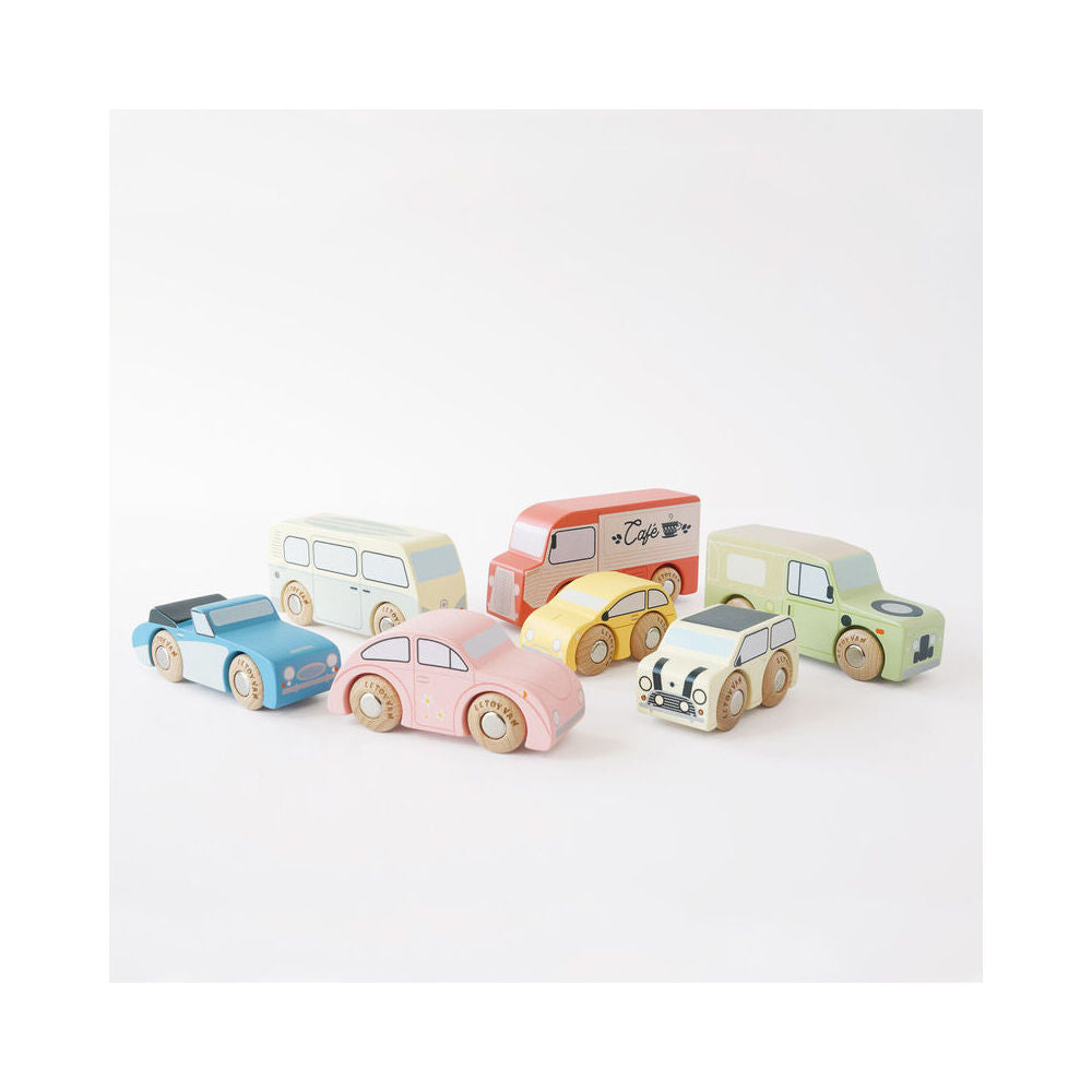 7pc Le Toy Van Wooden Vintage Cars Kids/Children 3y+