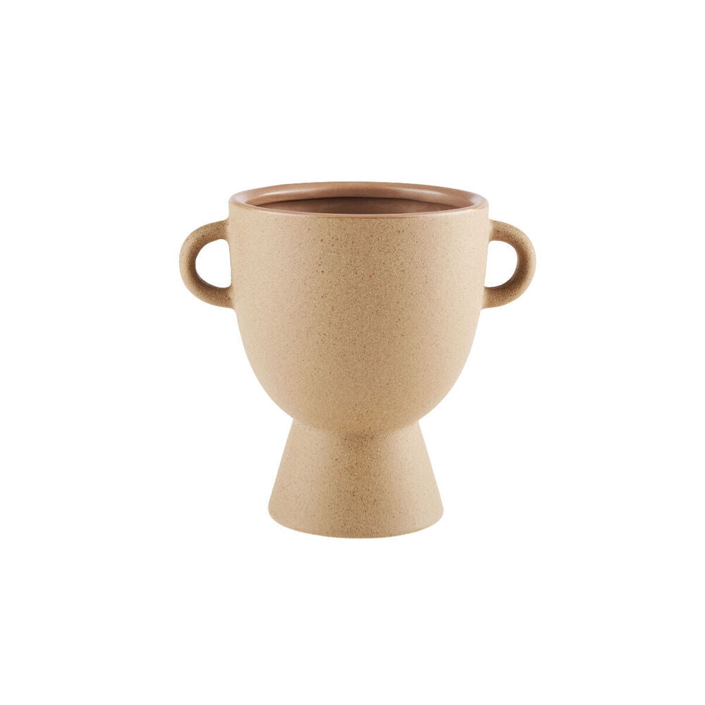 Linen House Cora Desert Sand 19cm Stoneware Vase - Brown