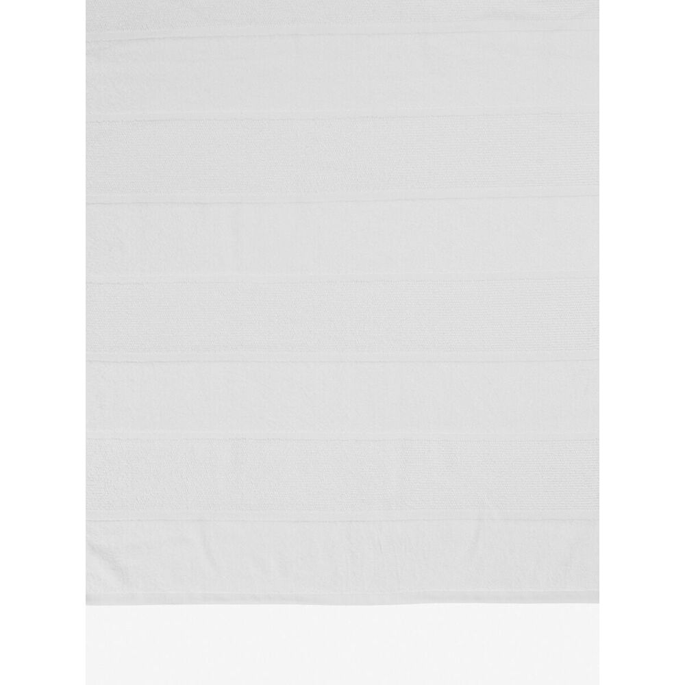 Linen House Velour Stripe Cotton Bath Towel 69x139cm - White