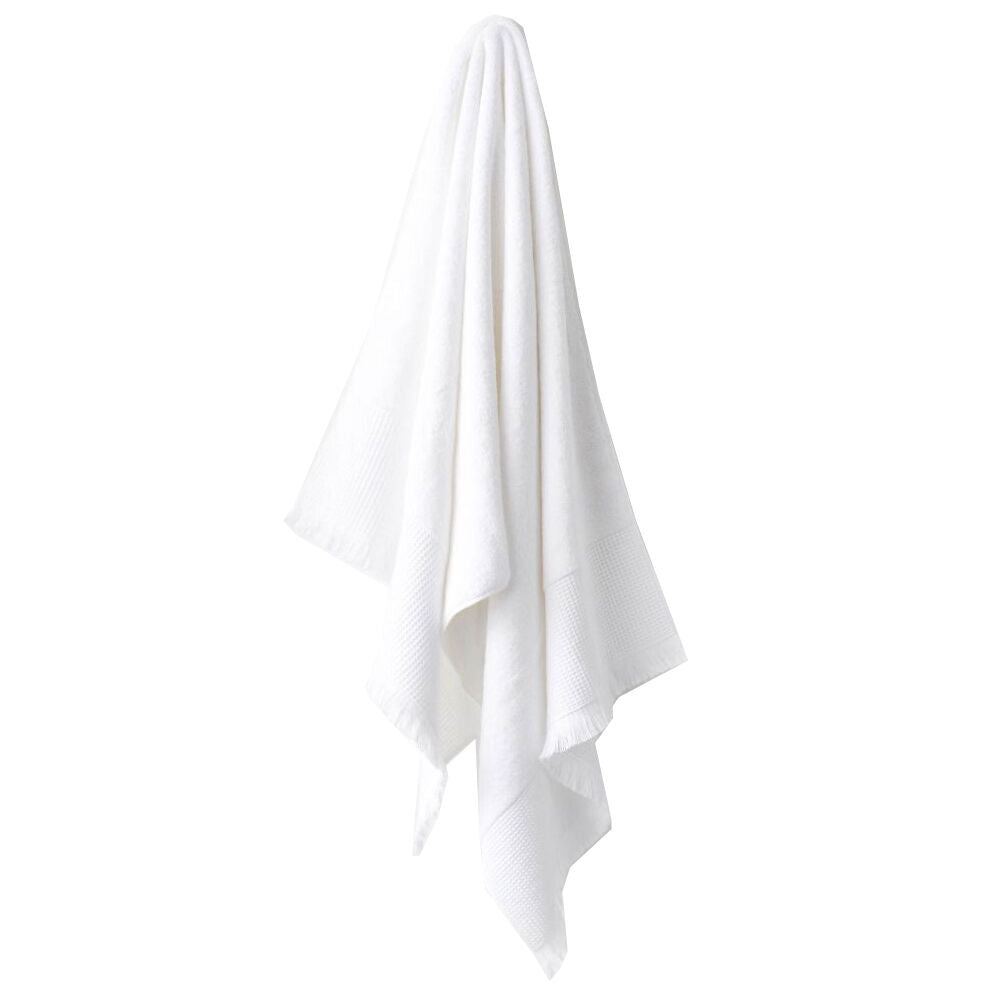2PK Linen House Aria Cotton/Bamboo Bath Towel 69x139cm - White