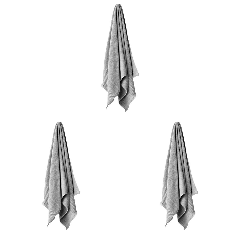 3PK Linen House Aria Silver Cotton/Bamboo Hand Towel 40x71cm - Grey