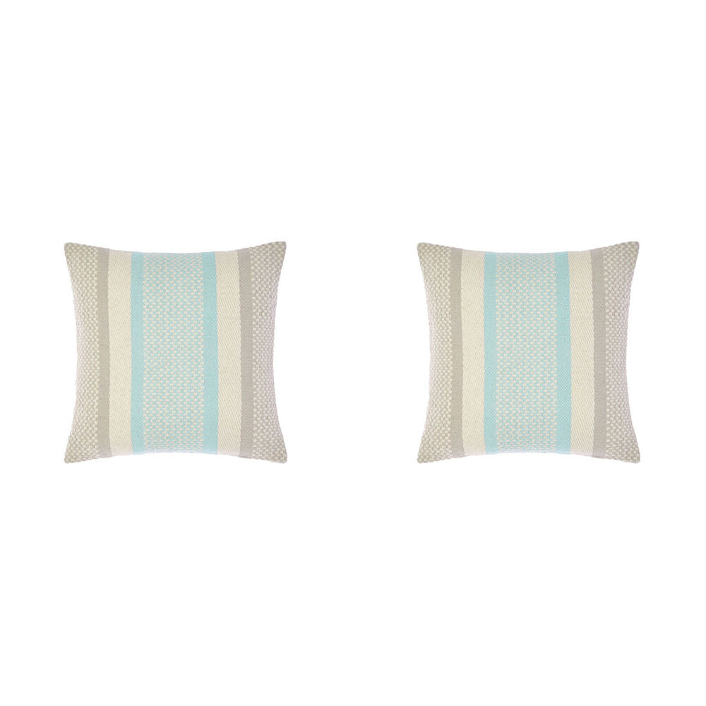 2PK Linen House 50x50cm Verano Pale Blue Bedroom Cushion Square
