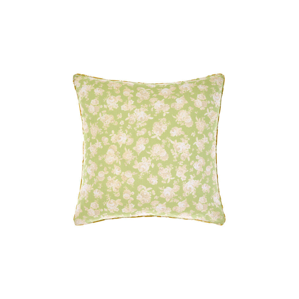 2PK Linen House Shania Honey Cotton Cushion 48x48cm - Green