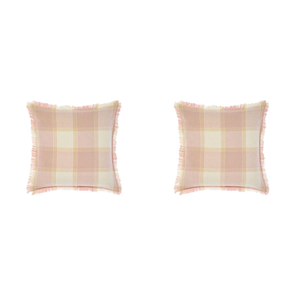 2PK Linen House Evelina Pink Cotton Cushion 48x48cm - Pink
