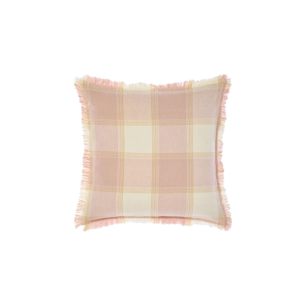 2PK Linen House Evelina Pink Cotton Cushion 48x48cm - Pink