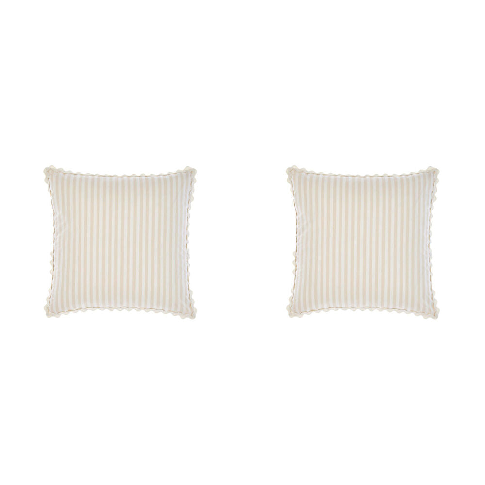2PK Linen House Chica Cotton Cushion Square 48x48cm - Natural