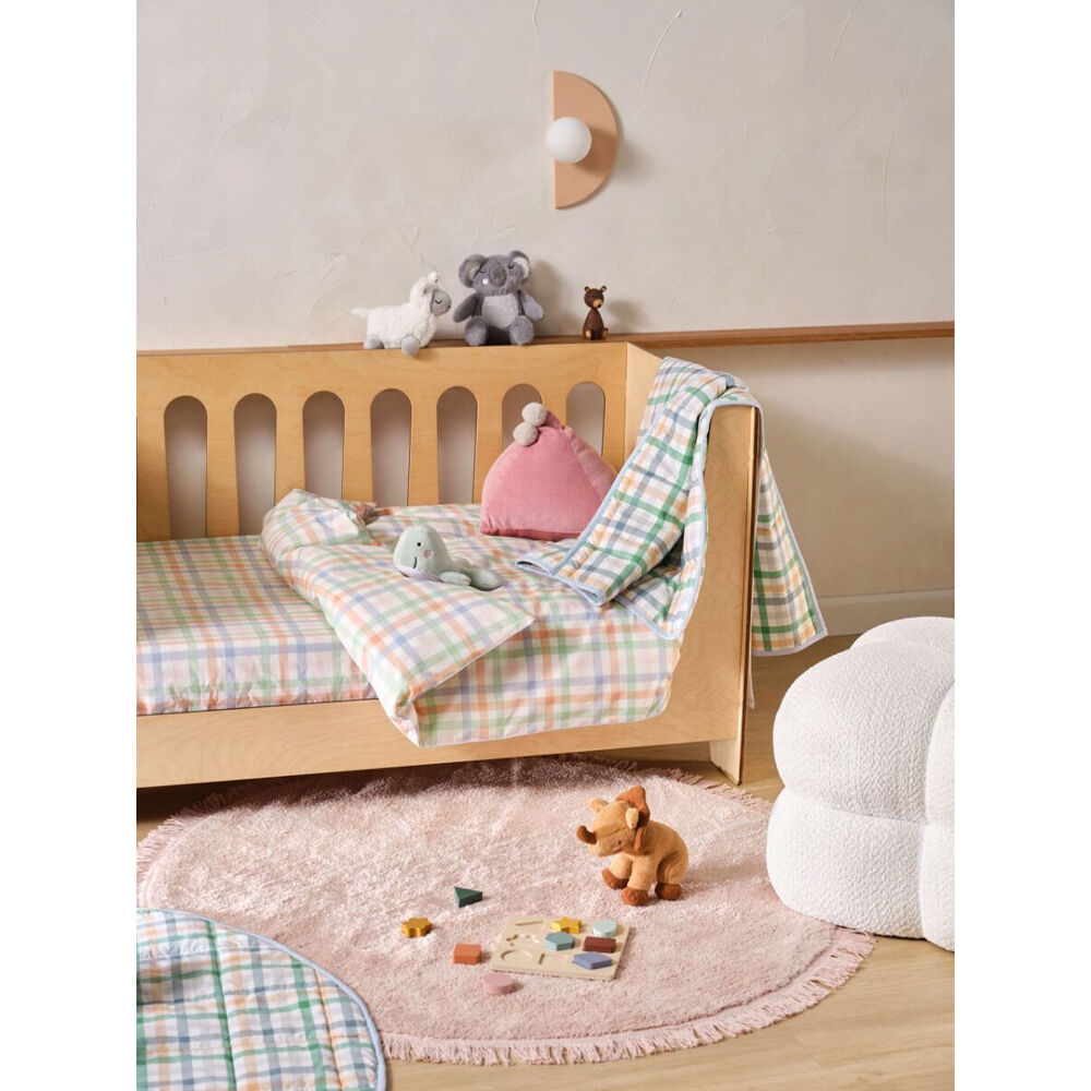 Linen House Kids Trevor Triceratops Plush Toy Cushion 22x18cm - Brown