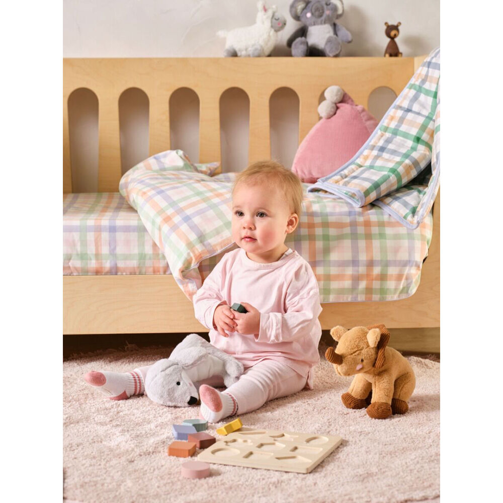 Linen House Kids Trevor Triceratops Plush Toy Cushion 22x18cm - Brown
