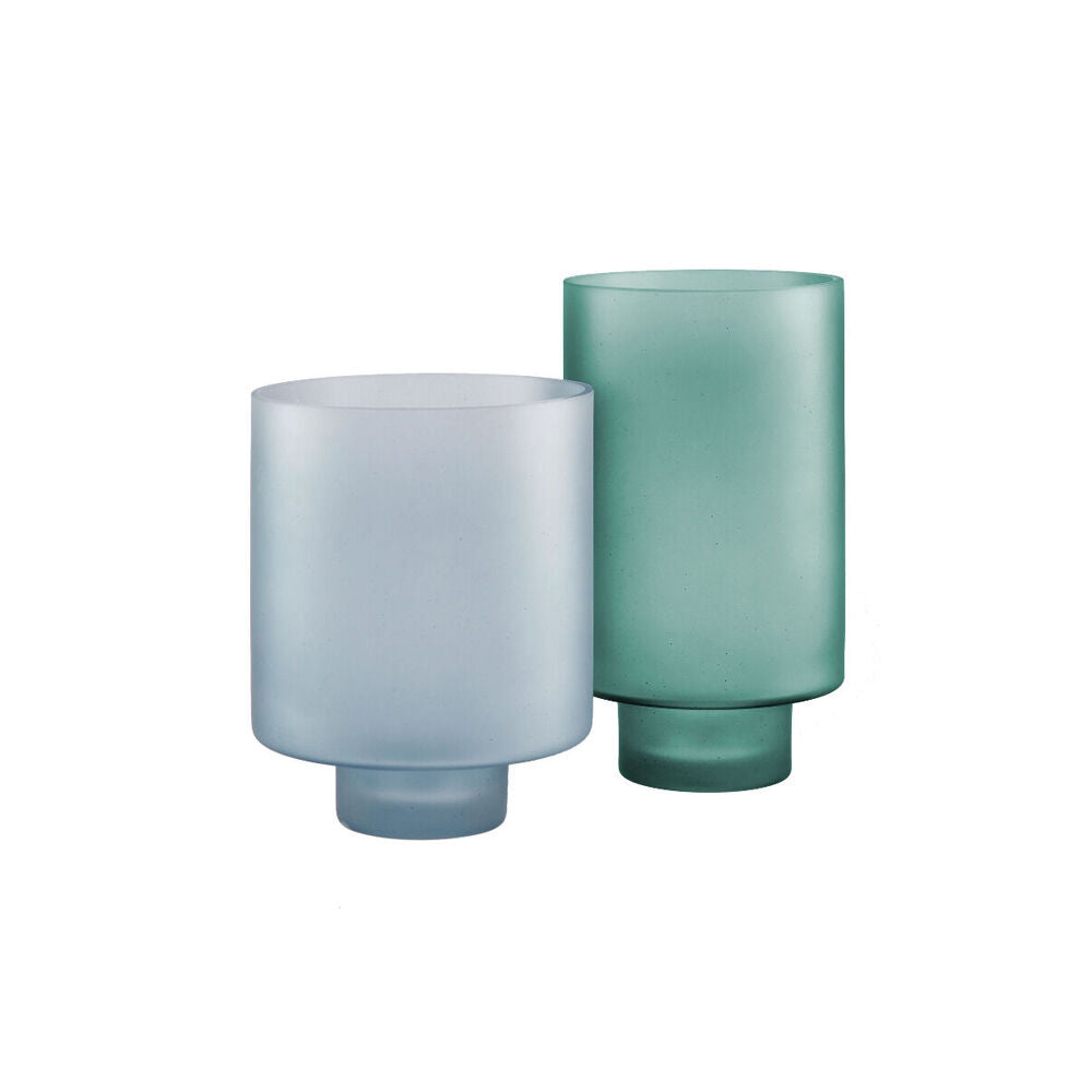 Linen House Romano Sky Glass Vase 20cm Home Decor - Blue