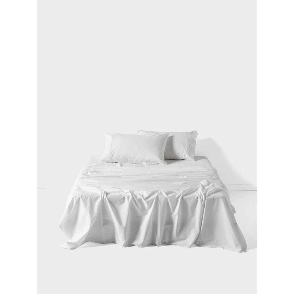 Linen House Australian Cotton Sheet w/ Pillowcase Set White
