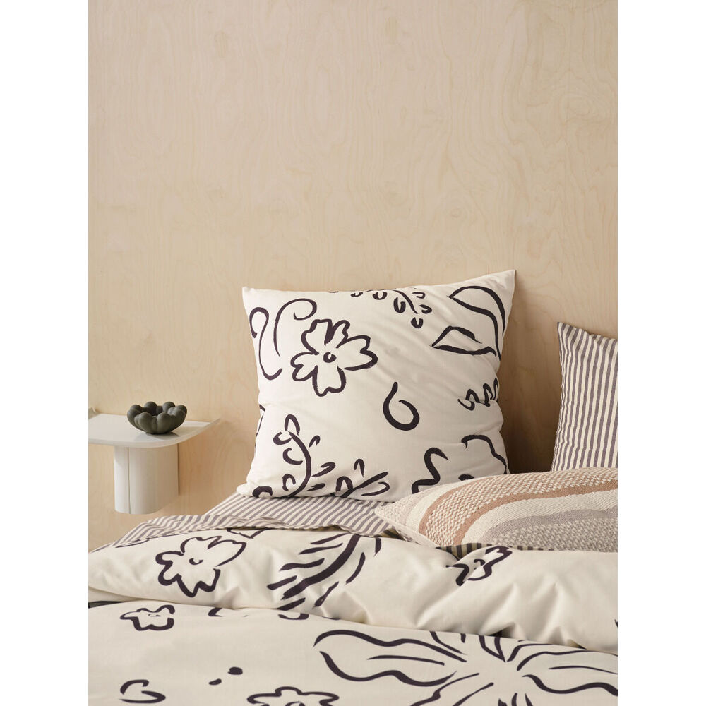 Linen House 65x65cm Kenzi Vanilla European Pillowcase