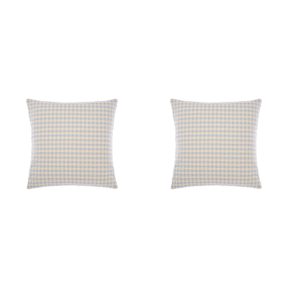 2PK Linen House Ferrara Cornflower European Pillowcase 65x65cm - Blue