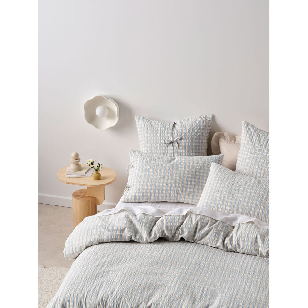 2PK Linen House Ferrara Cornflower European Pillowcase 65x65cm - Blue