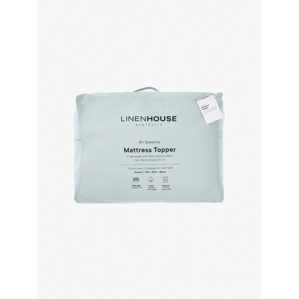 Linen House All Seasons Bed Mattress Topper - White