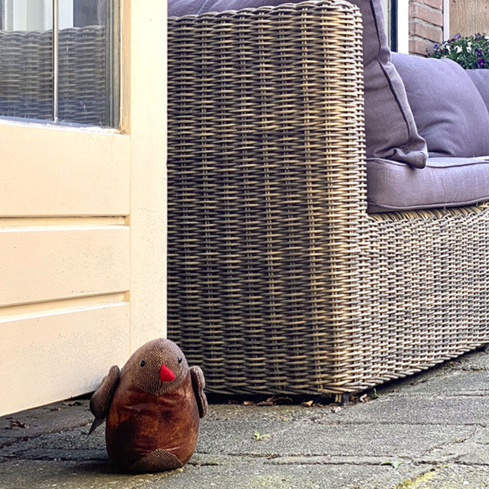 Esschert Design Bird Door Stopper Indoor/Outdoor Home Decor 26.6cm Brown