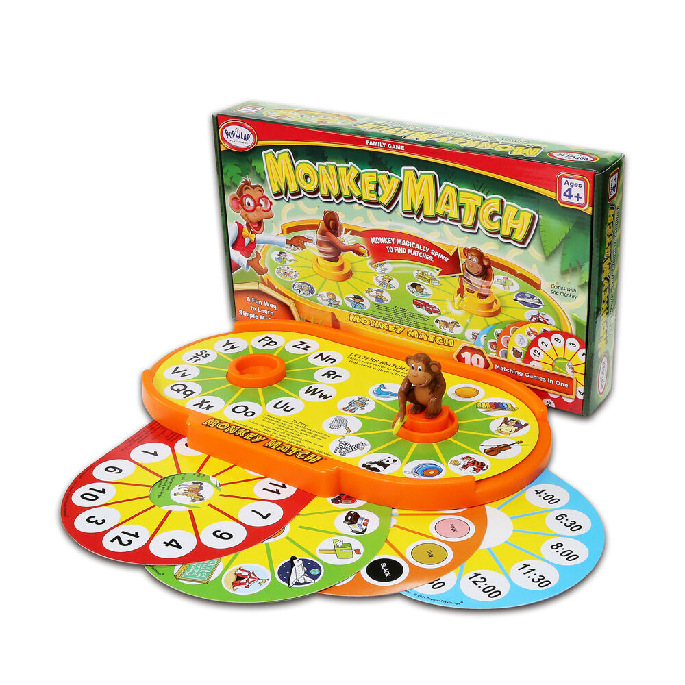 Popular Playthings Monkey Match Educational Matching Game Kids 4y+ 25.4cm