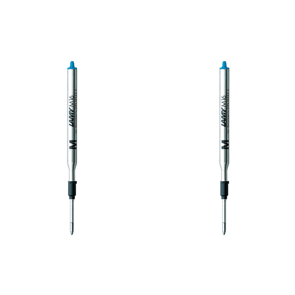 2x Lamy M16 Hangsell Ballpoint Pen Refill Medium - Blue