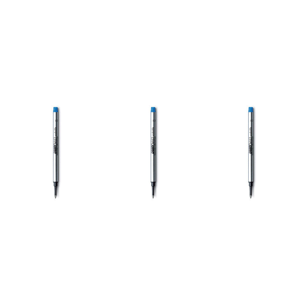 3PK Lamy M63 Rollerball Refill For Safari/Studio/2000 Pen Medium Nib - Blue