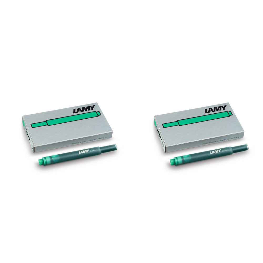 2x 5pc Lamy T10 Fountain Pen Ink Cartridges Hangsell - Green