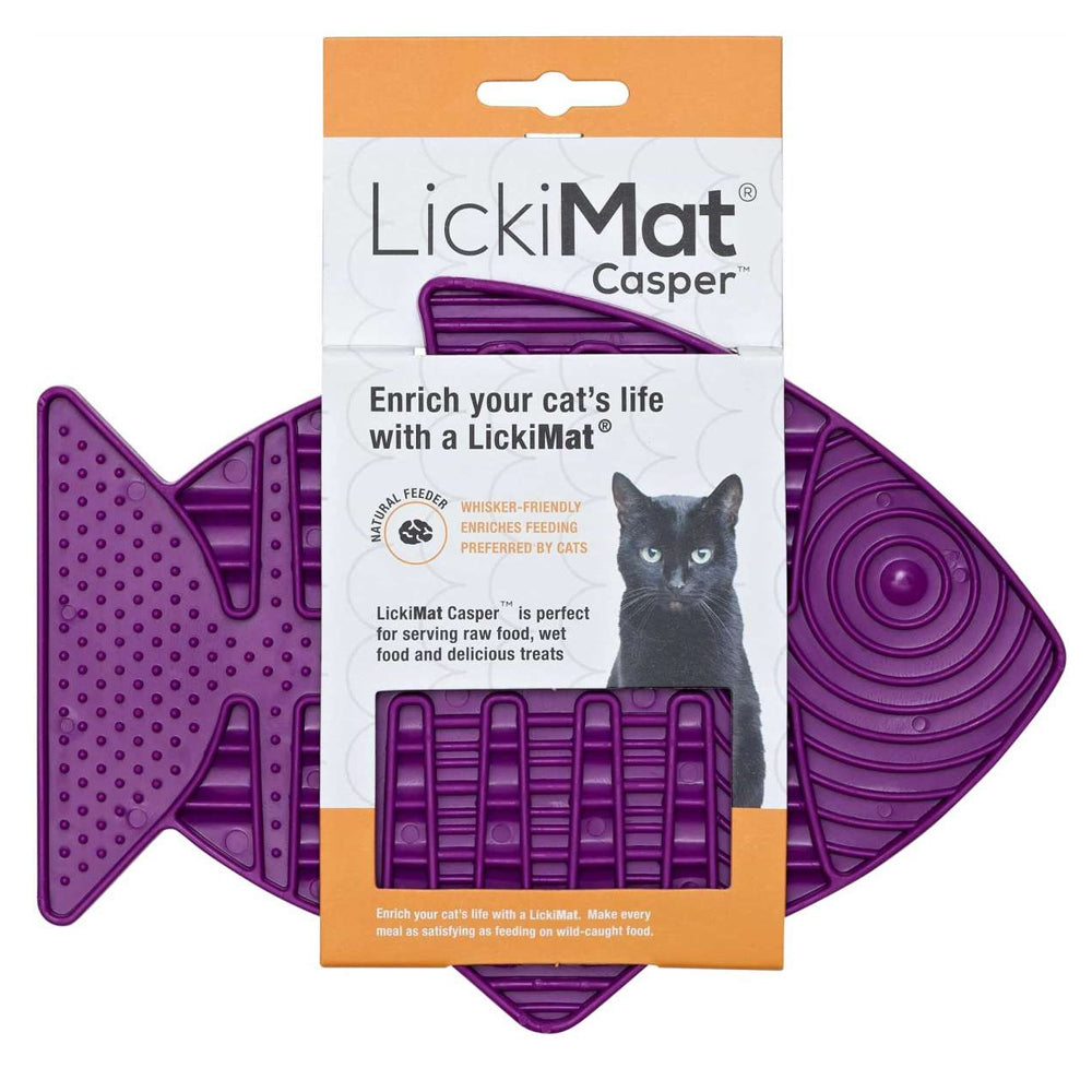 Lickimat Casper Cat Feeder Purple