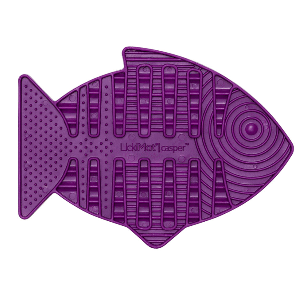 Lickimat Casper Cat Feeder Purple