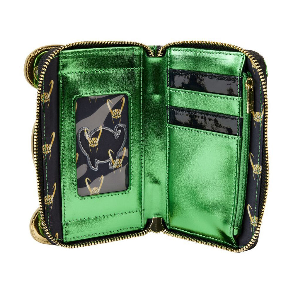 Marvel Comics Loki Metallic Zip Around Wallet 15.2cm