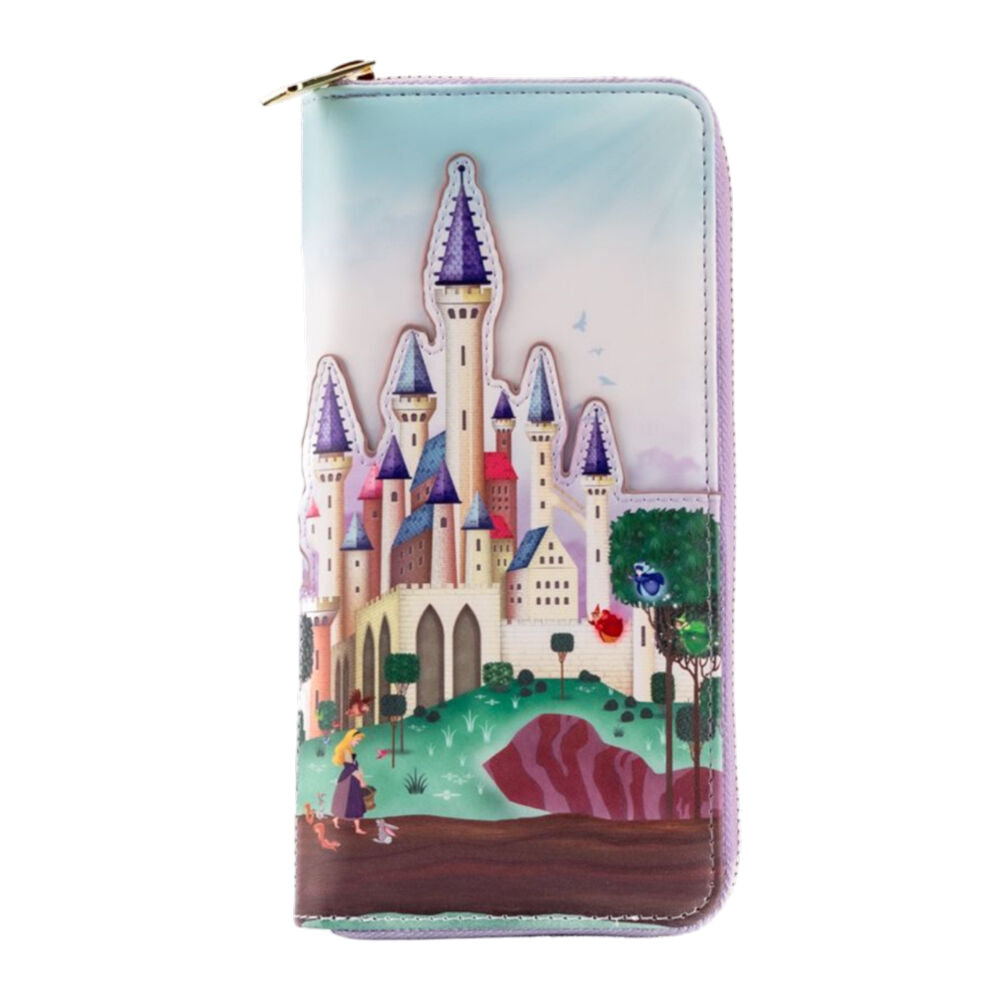Sleeping Beauty Faux Leather Zipped Around Closure Wallet 4in