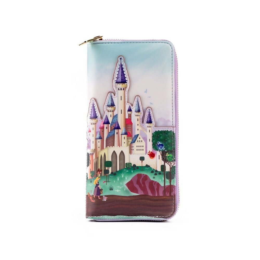Sleeping Beauty Faux Leather Zipped Around Closure Wallet 4in