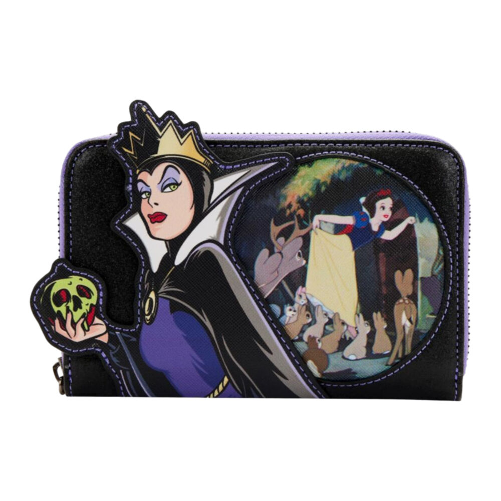 Snow White 1937 Evil Queen Apple Zip Around Purse Wallet