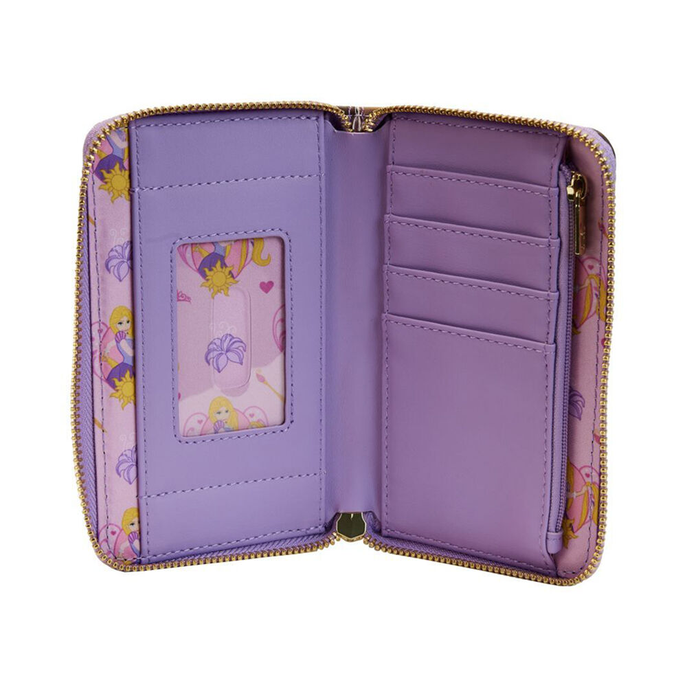 Tangled Princess Scenes Zip Around Purse Coin Wallet