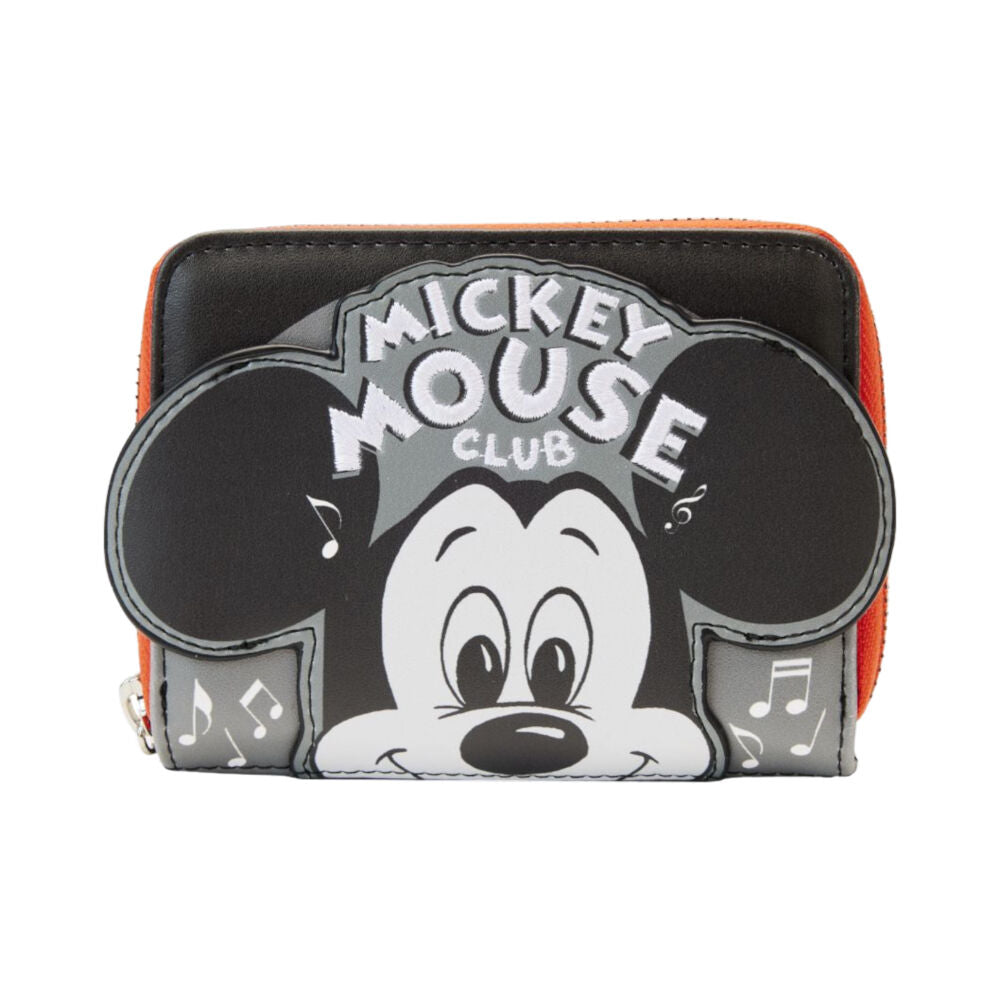 Disney 100th Mickey Mouse Club Zip Around Purse Wallet 12.7cm