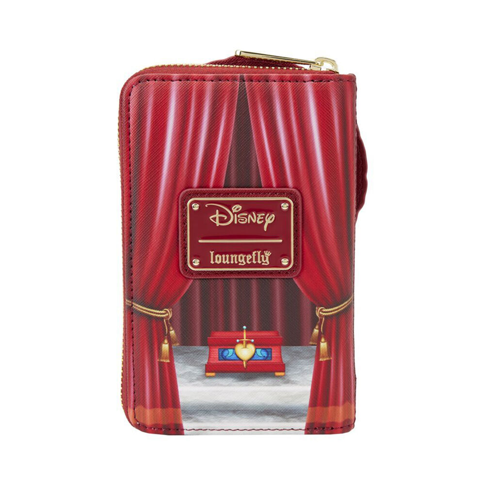 Snow White 1937 Evil Queen Throne Zip Around Wallet 6x3in