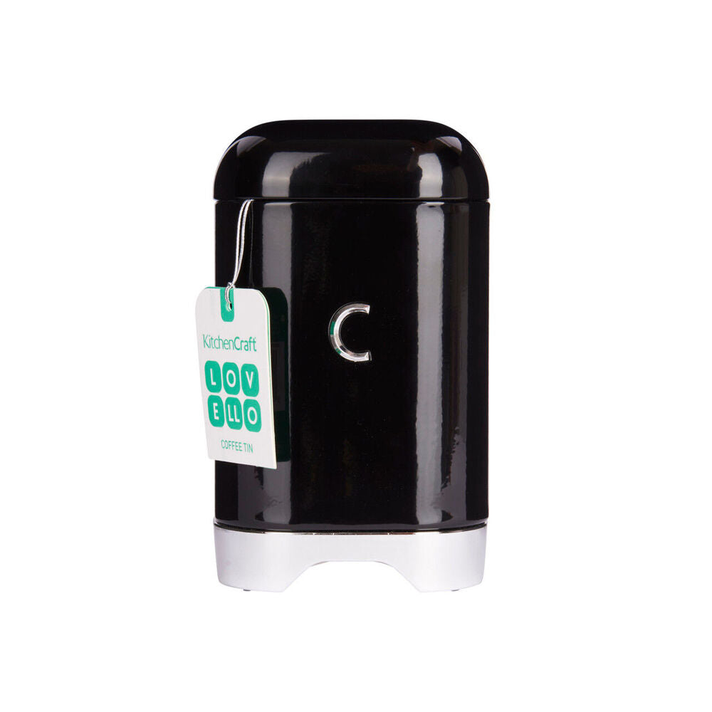 Kitchen Craft Lovello Carbon Steel Airtight Coffee Tin - Black