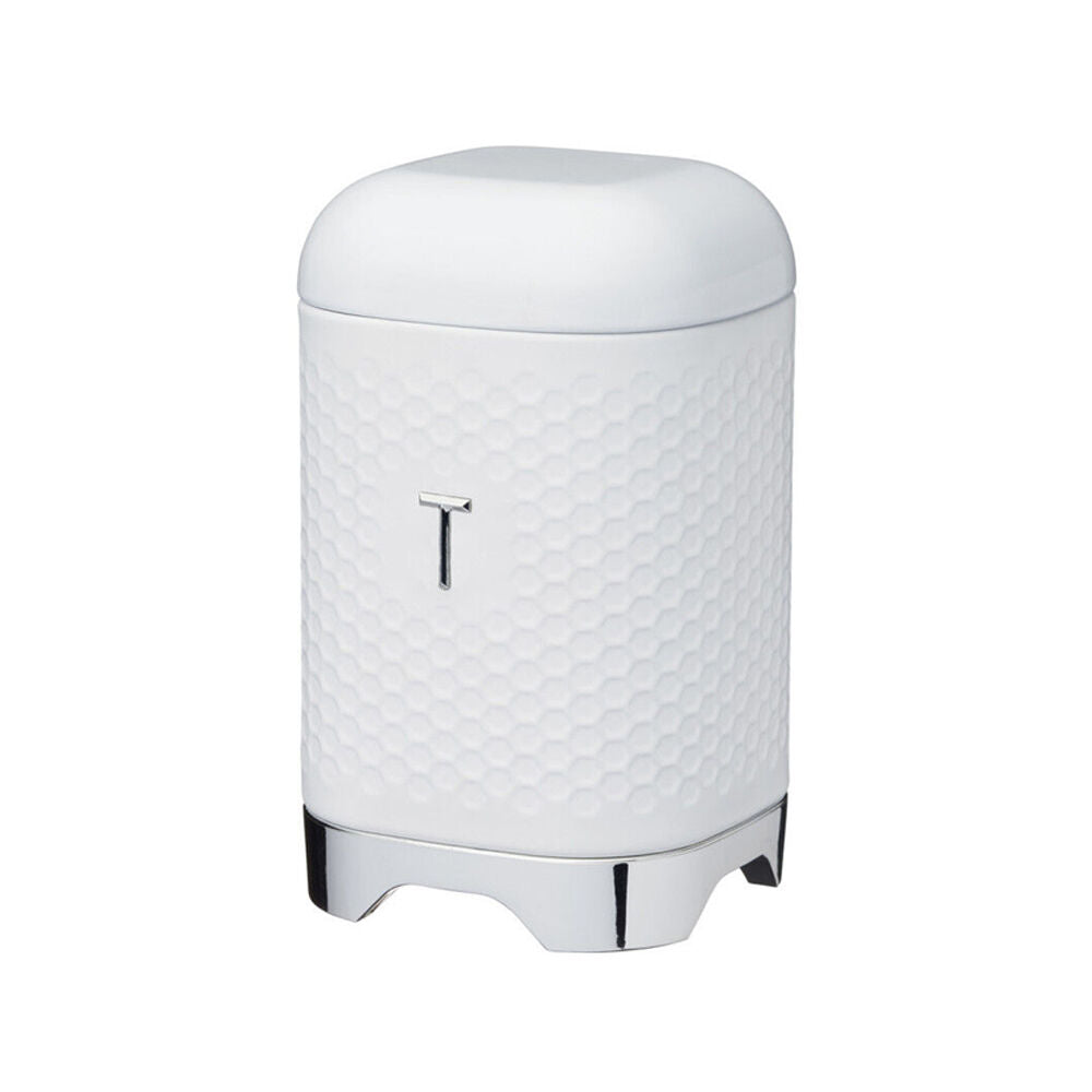 Kitchen Craft Lovello Retro Carbon Steel Tea Canister 19cm - Ice White