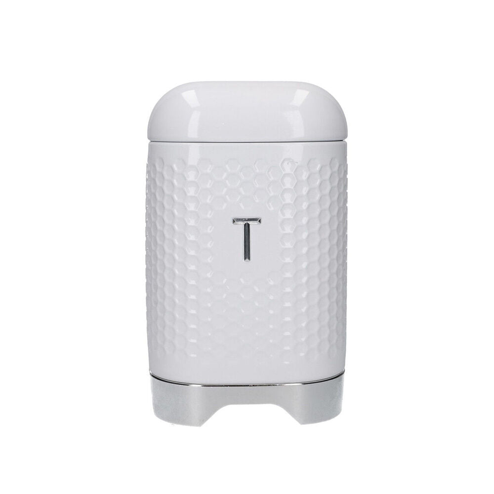Kitchen Craft Lovello Retro Carbon Steel Tea Canister 19cm - Ice White