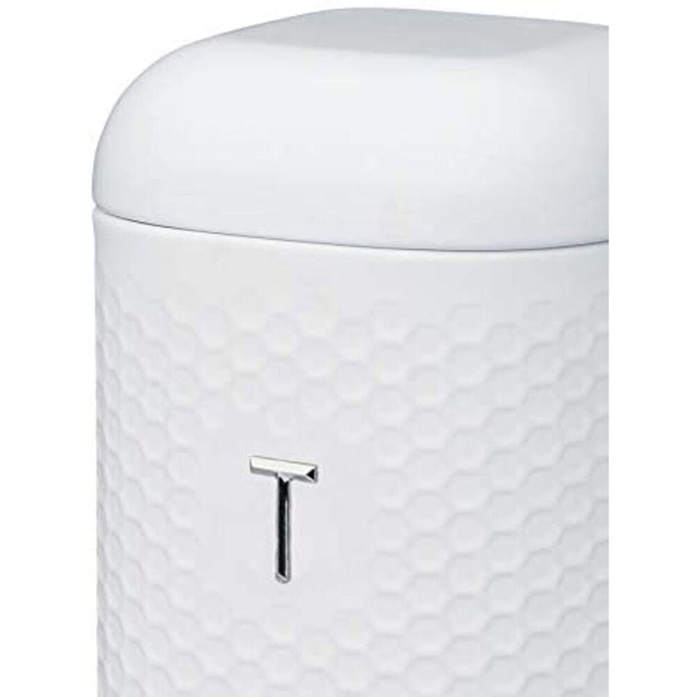 Kitchen Craft Lovello Retro Carbon Steel Tea Canister 19cm - Ice White