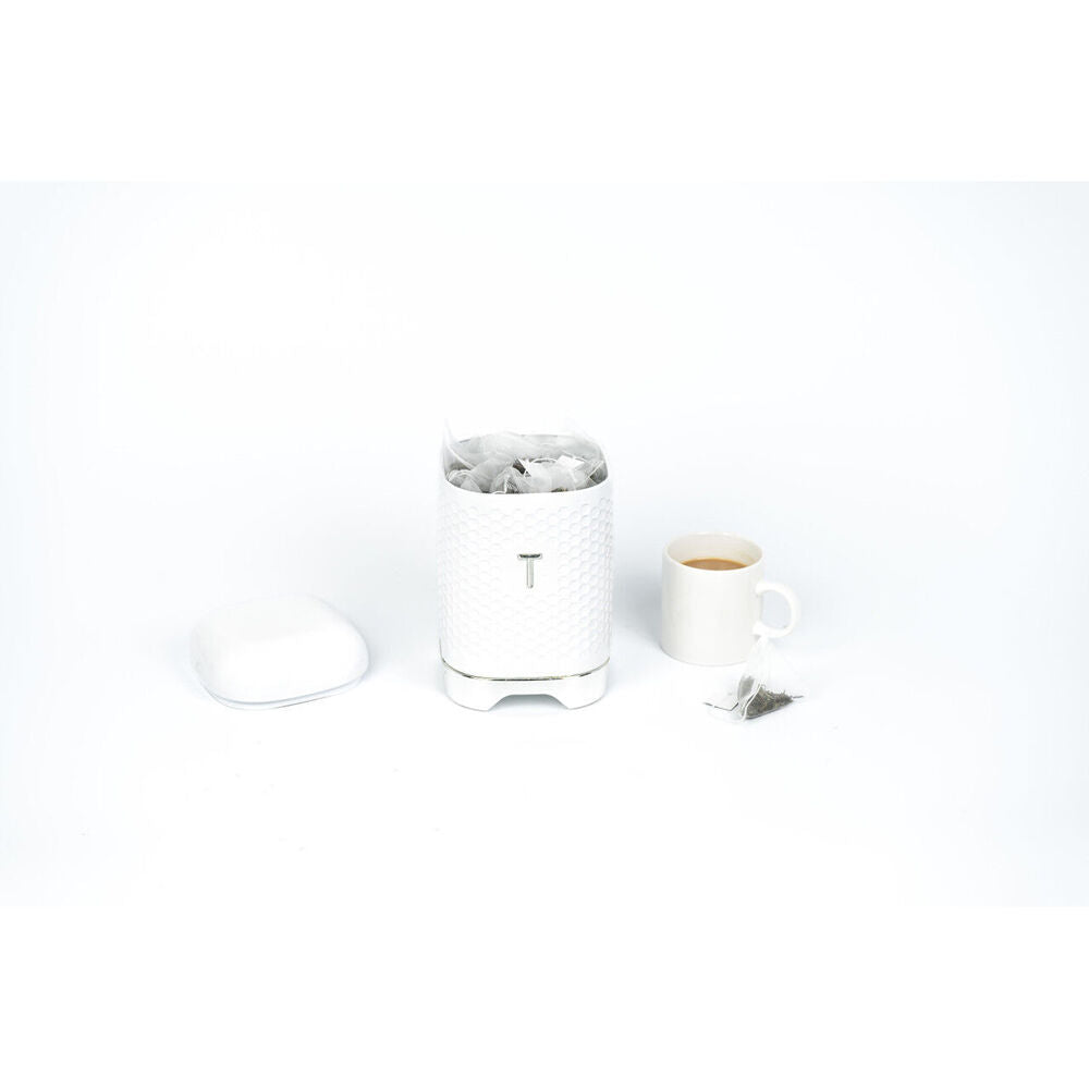 Kitchen Craft Lovello Retro Carbon Steel Tea Canister 19cm - Ice White