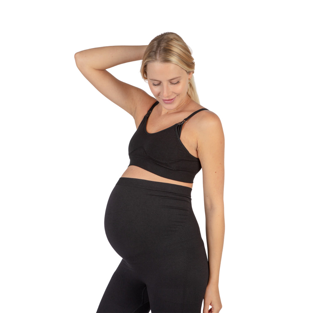 Supacore Jenny Women's Pregnancy Support Leggings-Long Length Black M